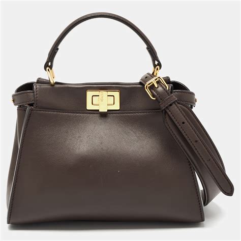 vintage fendi top handle|fendi peekaboo bag sizes.